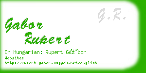 gabor rupert business card